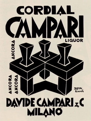 1927 Ancora... Ancora... Ancora... Cordial Campari, print ad cutout, Archivio Depero (300x400, 53Kb)
