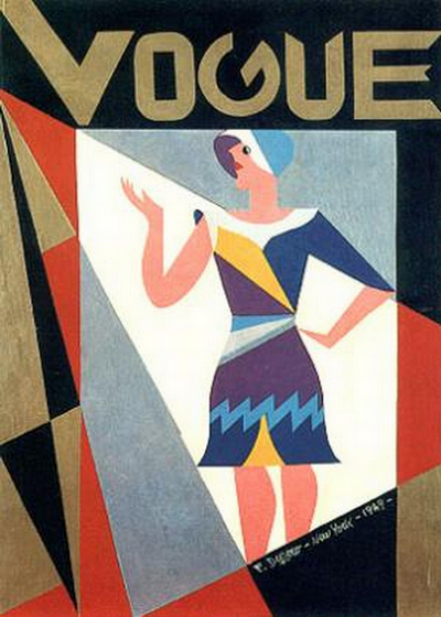 1929 Vogue Magazine cover by Fortunato Depero (400x560, 330Kb)