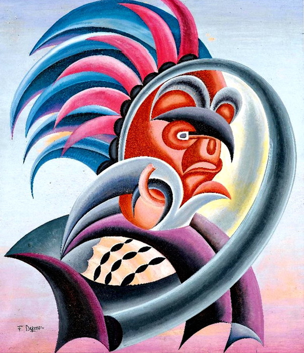 1951-1952 Maschera Indiana, , tempera on paper, on canvas, 70 x 60 cm, (603x700, 186Kb)