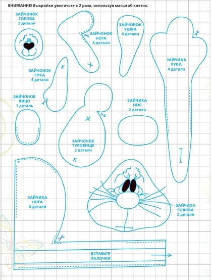 Как увеличить выкройку игрушки Ежики, зайки, кошки, мышки Записи в рубрике -Ежики, зайки, кошки, мышки Дневник 