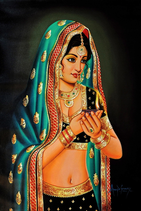 Anup Gomay - Indian artist - Catherine La Rose  (25) (468x700, 427Kb)