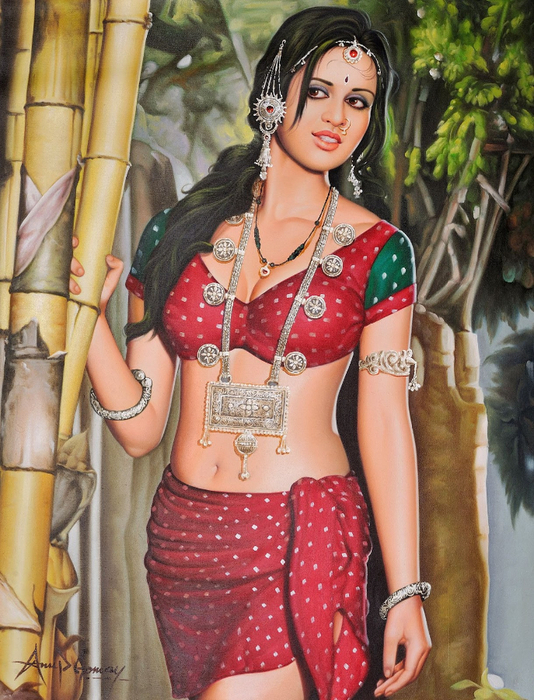 Anup Gomay - Indian artist - Catherine La Rose  (26) (534x700, 487Kb)