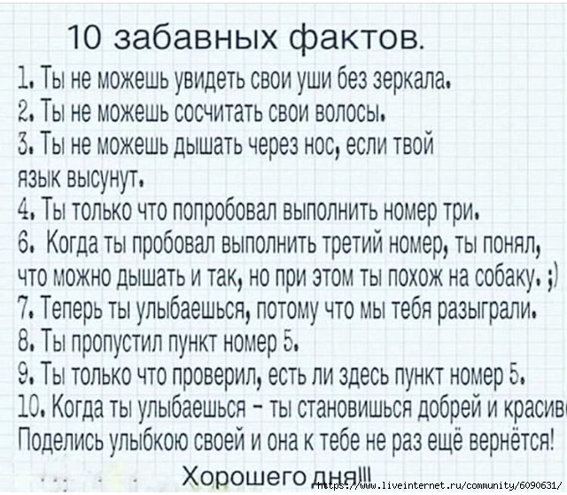 10 забавных фактов картинки