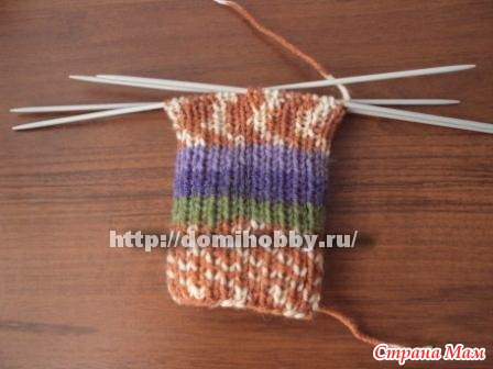Вязание носков с укрепленной пяткой (Вязание спицами)