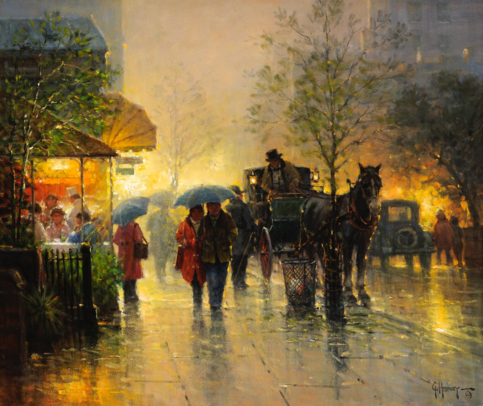 Strolling in the Rain (700x588, 576Kb)