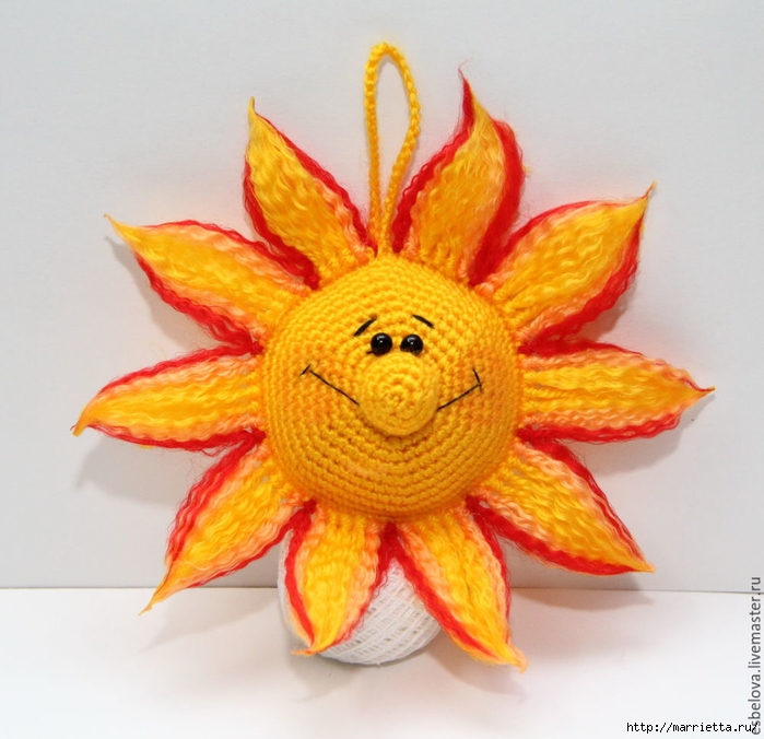 Солнышко крючком - интерьерная детская игрушка (7) (700x676, 274Kb)