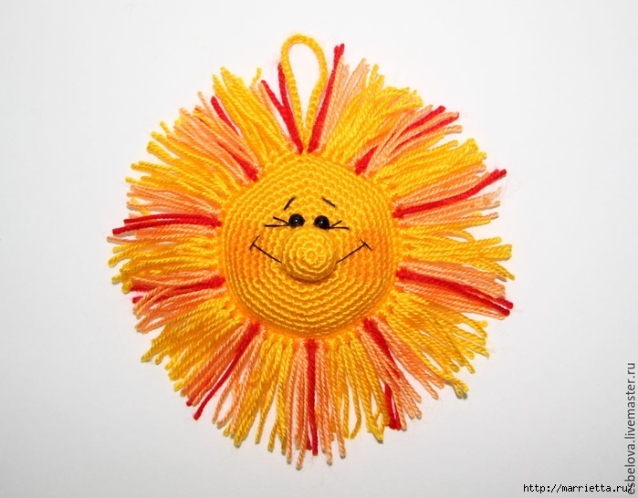 Солнышко крючком - интерьерная детская игрушка (23) (700x546, 224Kb)