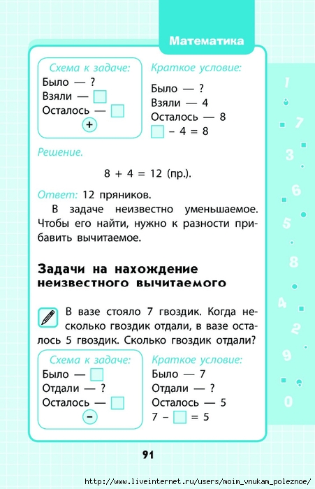 Марченко математика 1 4 классы в схемах и таблицах