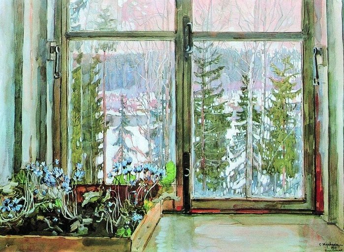 Первые предвестники весны. 1910 (700x512, 137Kb)
