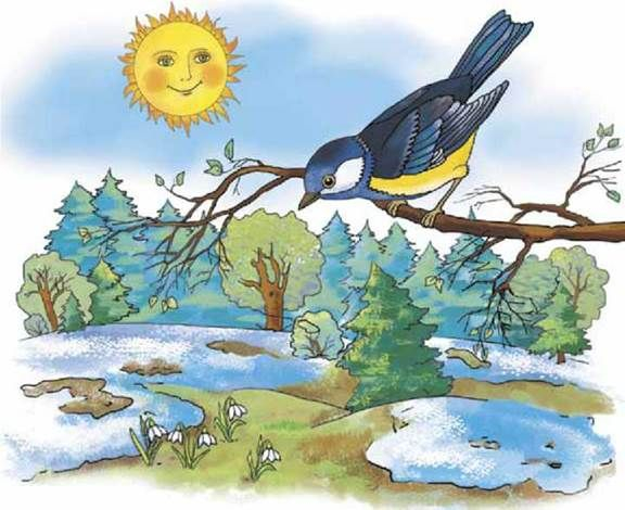 Кто изобразил весну и зиму живыми существами. Иллюстрации изображающие весну.