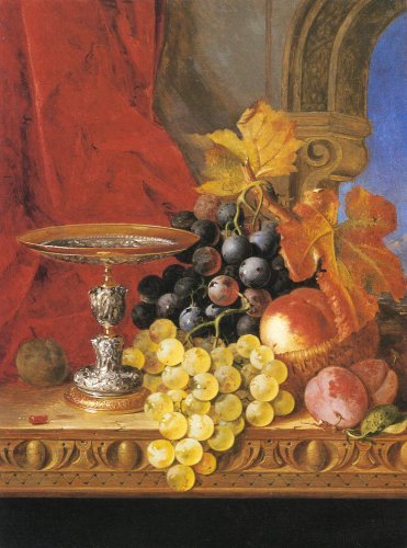 Still Life With Grapes And A Peach-os (371x500, 182Kb)