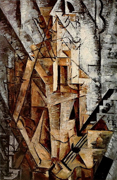 1914 Натурщица. Кубистическая композиция. Х, м. 106 x 71 см. ГРМ (455x700, 199Kb)