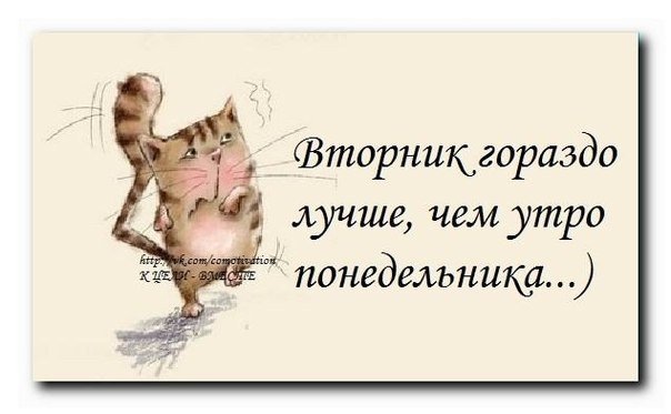 Поздравлениями, открытка вторник тоже хороший день недели