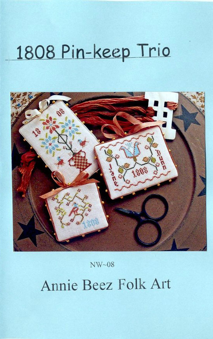 Annie Beez Folk Art - 1808 Pinkeep Trio (440x700, 335Kb)