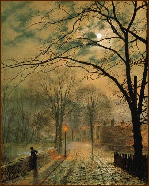 013. Automn Vorstadtstrasse in the moonlight on the island of Wight (486x608, 272Kb)