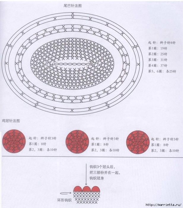 Курочка амигуруми. Схемы вязания (4) (617x700, 289Kb)