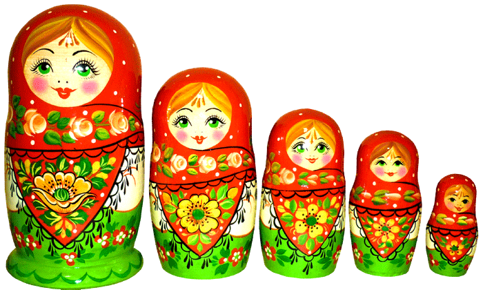 Изображение матрешки в русском сарафане