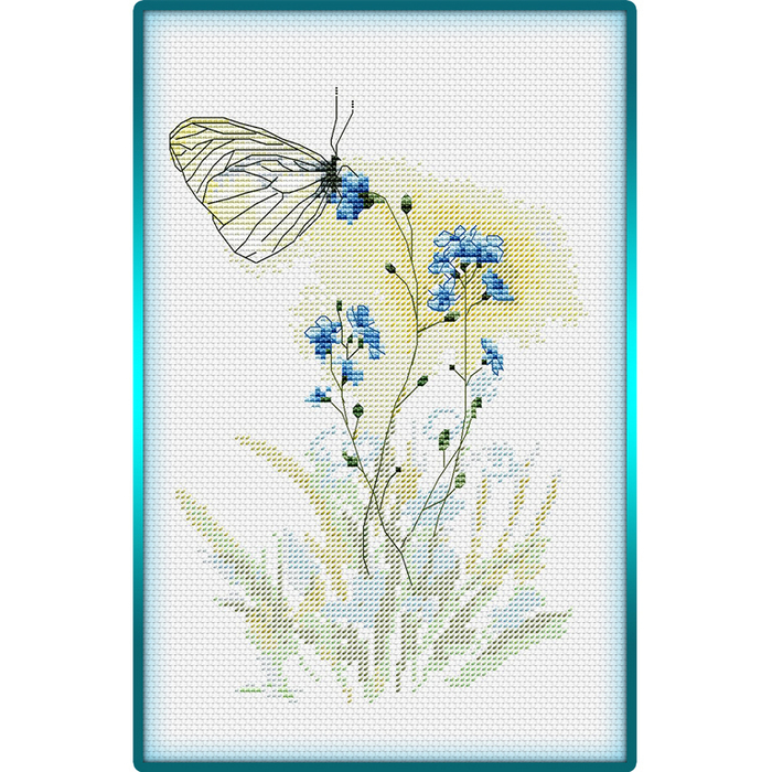 Бабочка на цветке (700x700, 451Kb)