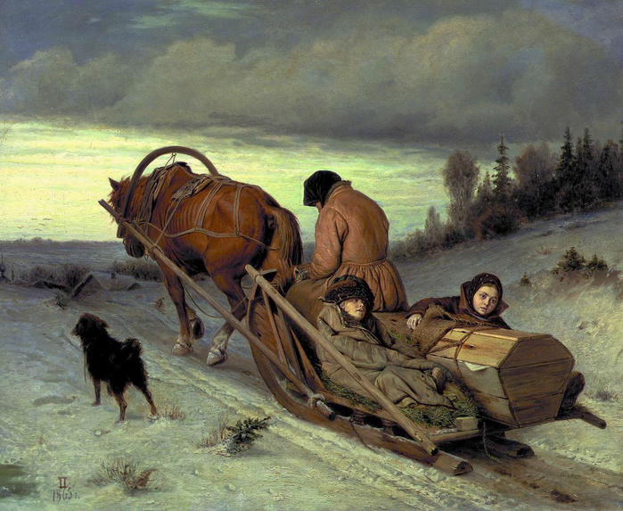 художник Перов В. проводы покойника (700x573, 220Kb)