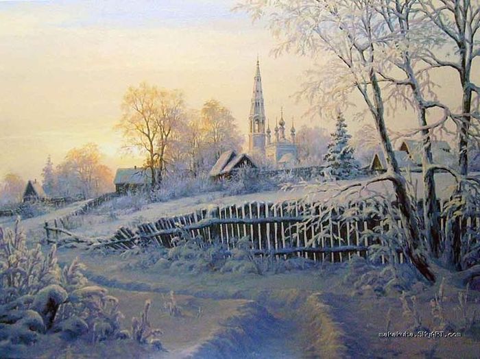 художник Тормосов В. зимнее утро (700x524, 77Kb)