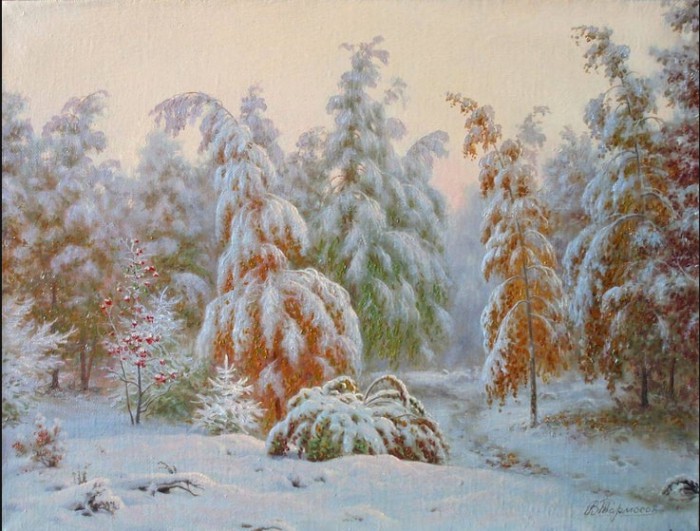 художник Тормосов В. зимний лес (700x531, 107Kb)