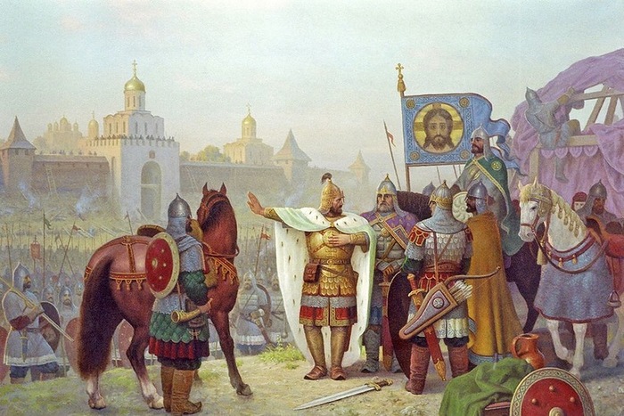 художник Тормосов В. князь перед дружиной (700x467, 134Kb)