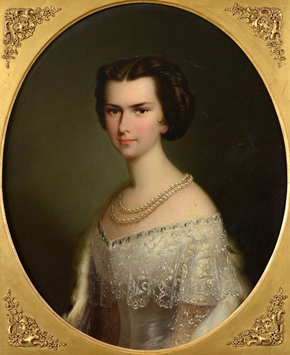 PORTRAIT OF `SISI`, ELISABETH OF BAVARIA, EMPRESS OF AUSTRIA AND QUEEN OF HUNGARY (1837-1898) (571x700, 124Kb)