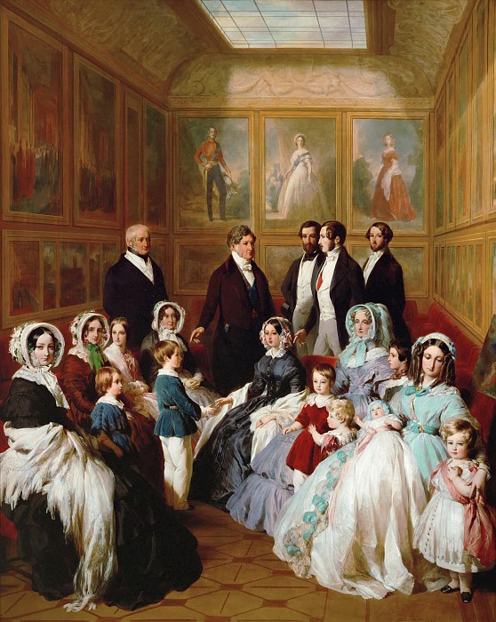 Винтерхальтер – Королева Виктория и принц Альберт в гостях у короля Франции Луи-Филиппа в шато д´Э в 1845 году (558x700, 127Kb)