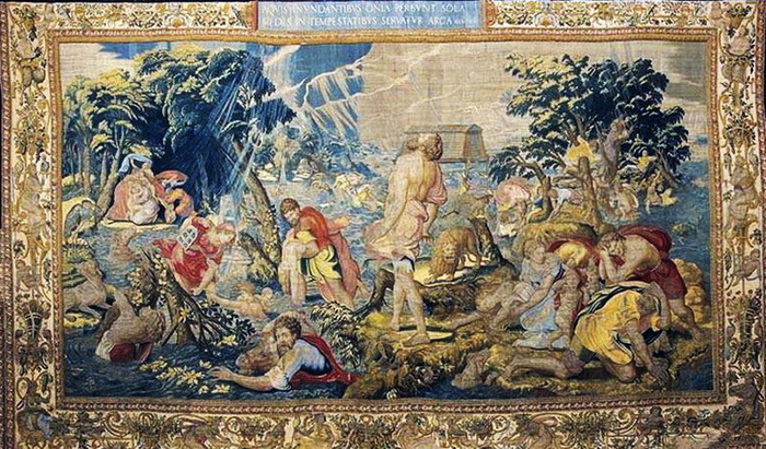 1550 Всемирный потоп. Из серии История Ноя.  (Arrasy flamandzkie w Zamku Królewskim na Wawelu (700x411, 181Kb)