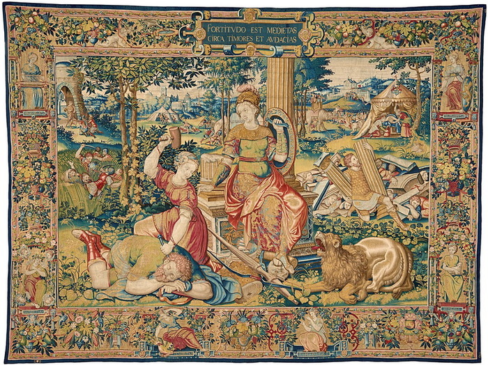 1549 Fortitude, Tapestry from the series “The Seven Virtues,” design Michiel Coxcie, produced under Frans Geubels, Brussels (700x524, 280Kb)
