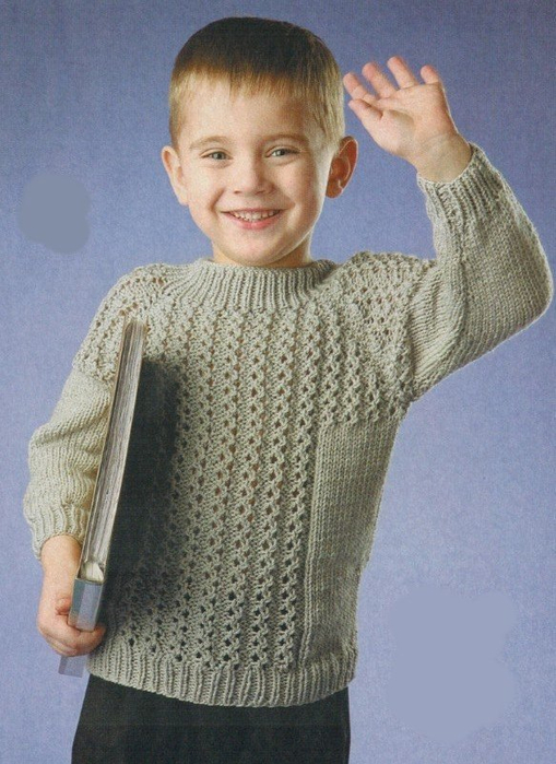 Вязаные свитера для мальчиков 7 лет
