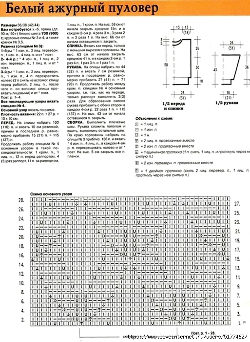 Джемпер наволочка спицами схемы описание