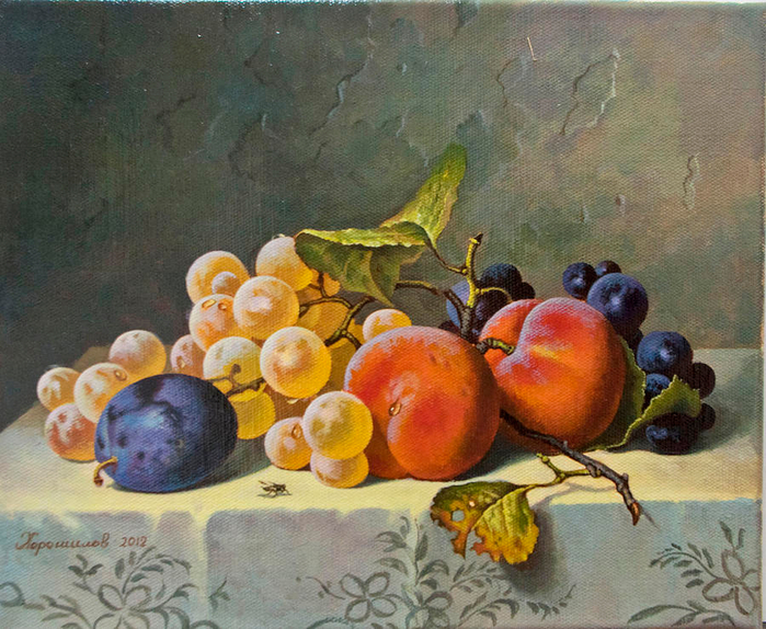 still-life-with-peaches-oleg-khoroshilov (700x574, 503Kb)
