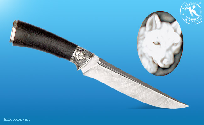 Кизляр 12. Нож Кизляр Дамаск с головой волка. Нож волк Кизляр выдвижной. Кизлярские нож на рукоятке Волчья голова. Нож дамасская сталь на рукоятке медведь.