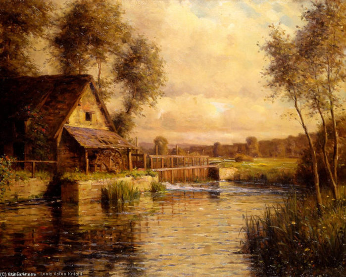 Louis_aston_knight-old_mill_in_normandy (700x560, 490Kb)
