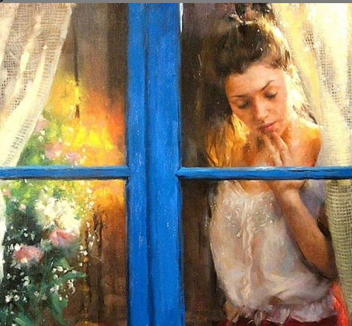 Картина две женщины в окне