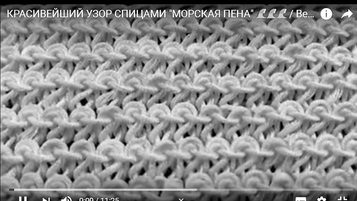 Рисунок на спицах морская пена