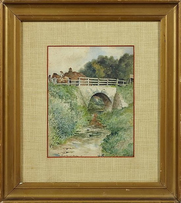 East Barnet Bridge (North London, England). , . 11 x 8 3-4 .  Crescent City Auction Gallery, New Orleans, LA, US (624x700, 146Kb)