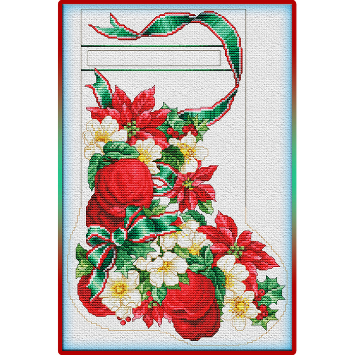 Apple & Roses Stocking (700x700, 591Kb)