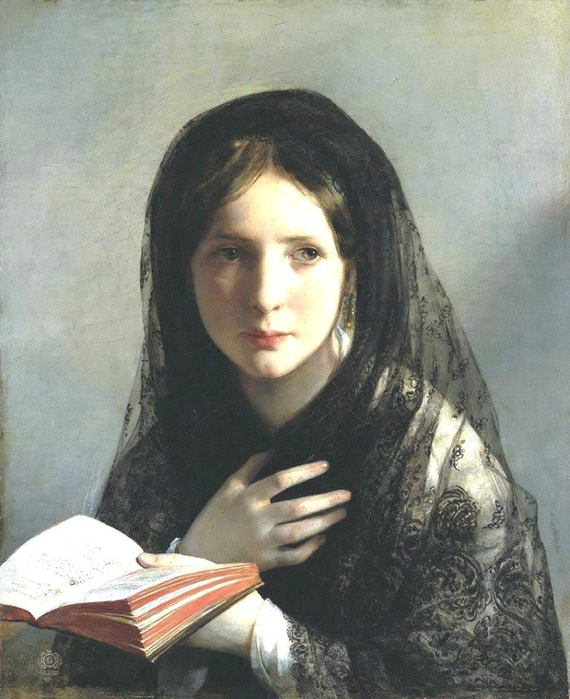 Фридрих фон Амерлинг. Погруженная в мечты,1835 (570x700, 369Kb)
