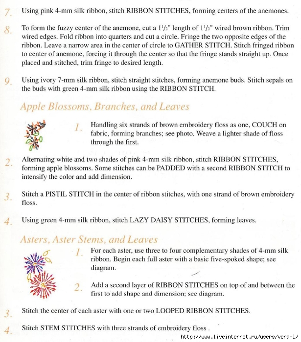 Mary Jo Hiney, Joy Anckner - Ribbon Basics. All The Stitches & Techniques Of Silk Ribbon Work & Embroidery - 1996_9 (615x700, 275Kb)