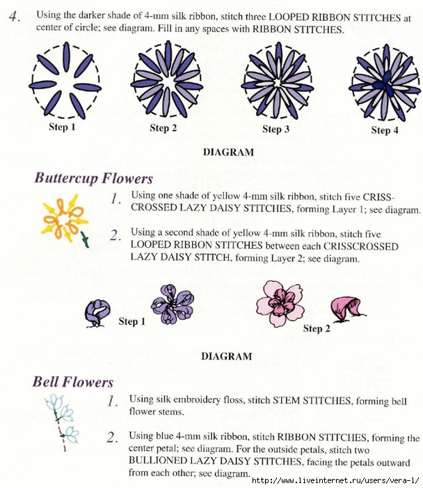 Mary Jo Hiney, Joy Anckner - Ribbon Basics. All The Stitches & Techniques Of Silk Ribbon Work & Embroidery - 1996_15 (608x700, 259Kb)