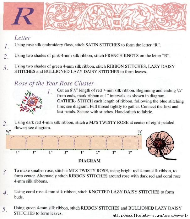 Mary Jo Hiney, Joy Anckner - Ribbon Basics. All The Stitches & Techniques Of Silk Ribbon Work & Embroidery - 1996_88 (605x700, 312Kb)