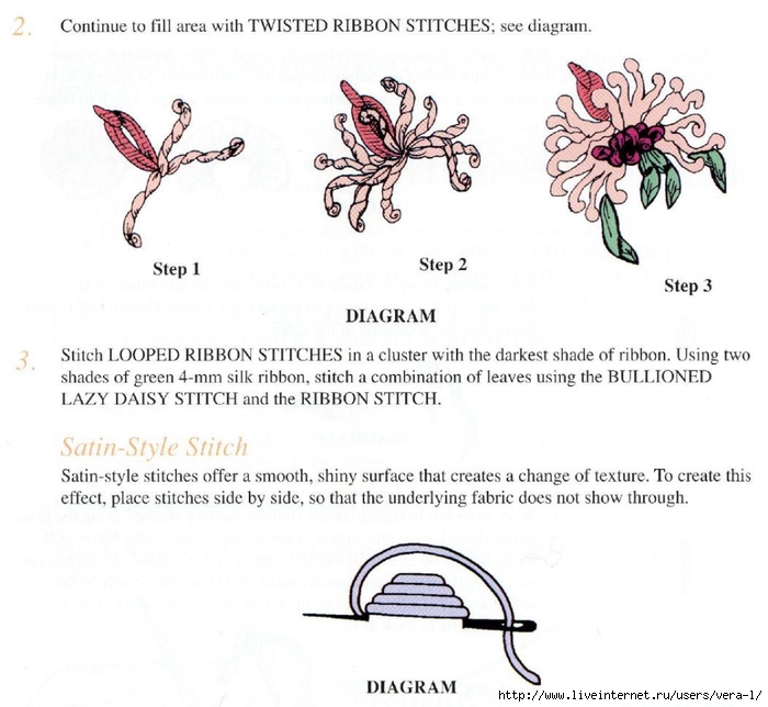 Mary Jo Hiney, Joy Anckner - Ribbon Basics. All The Stitches & Techniques Of Silk Ribbon Work & Embroidery - 1996_100 (700x644, 207Kb)