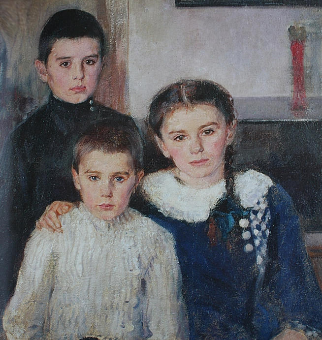 P.P.-Benkov-Portret-detej-Kovalevskih.-1914-1915 (654x691, 98Kb)