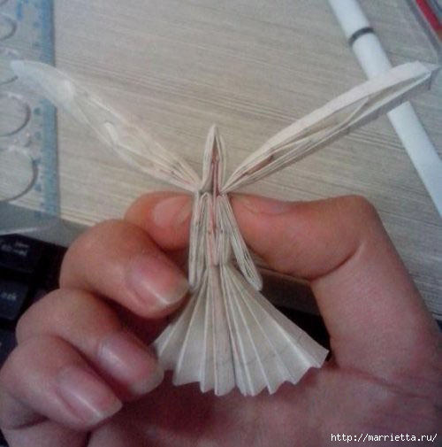 АНГЕЛ из бумаги в технике трехмерное оригами (27) (500x505, 106Kb)