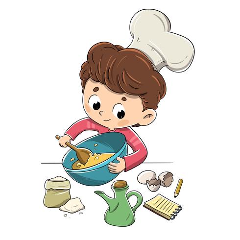 vector-child-in-the-kitchen-preparing-a-recipe (490x490, 25Kb)