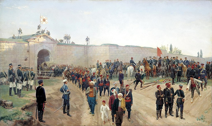 0_0 Сдача крепости Никополь 4 июля 1877 года (700x418, 349Kb)