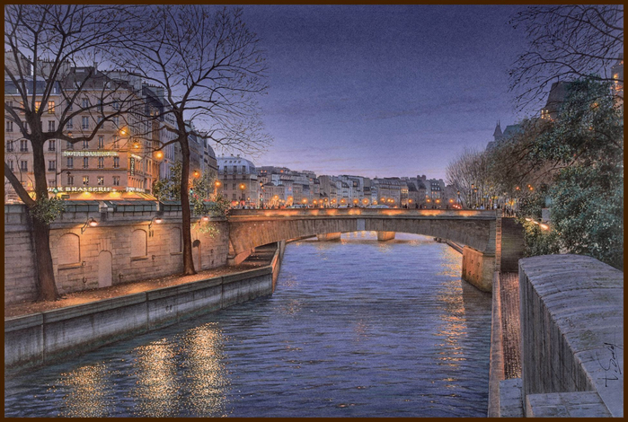006. Nuit parisienne sur le petit pont (700x470, 428Kb)