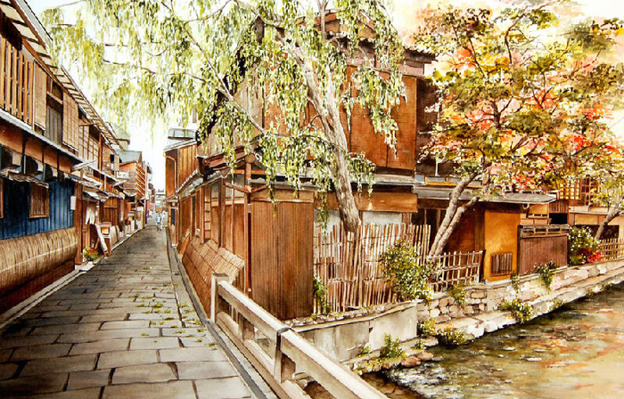 In the streets of Kyoto (700x448, 578Kb)